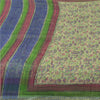 Sanskriti Vintage Sarees Pure Georgette Hand Block Sari Quilting Felting Sustainable Fabric