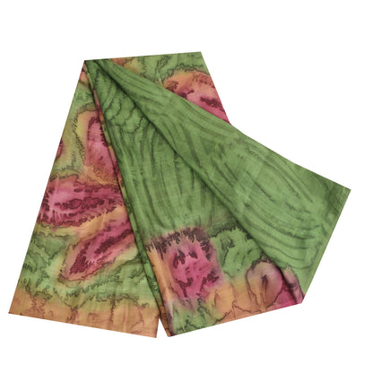 Sanskriti Vintage Sarees Pure Silk Print Sari 5yd Quilting Felting Craft Sustainable Fabric