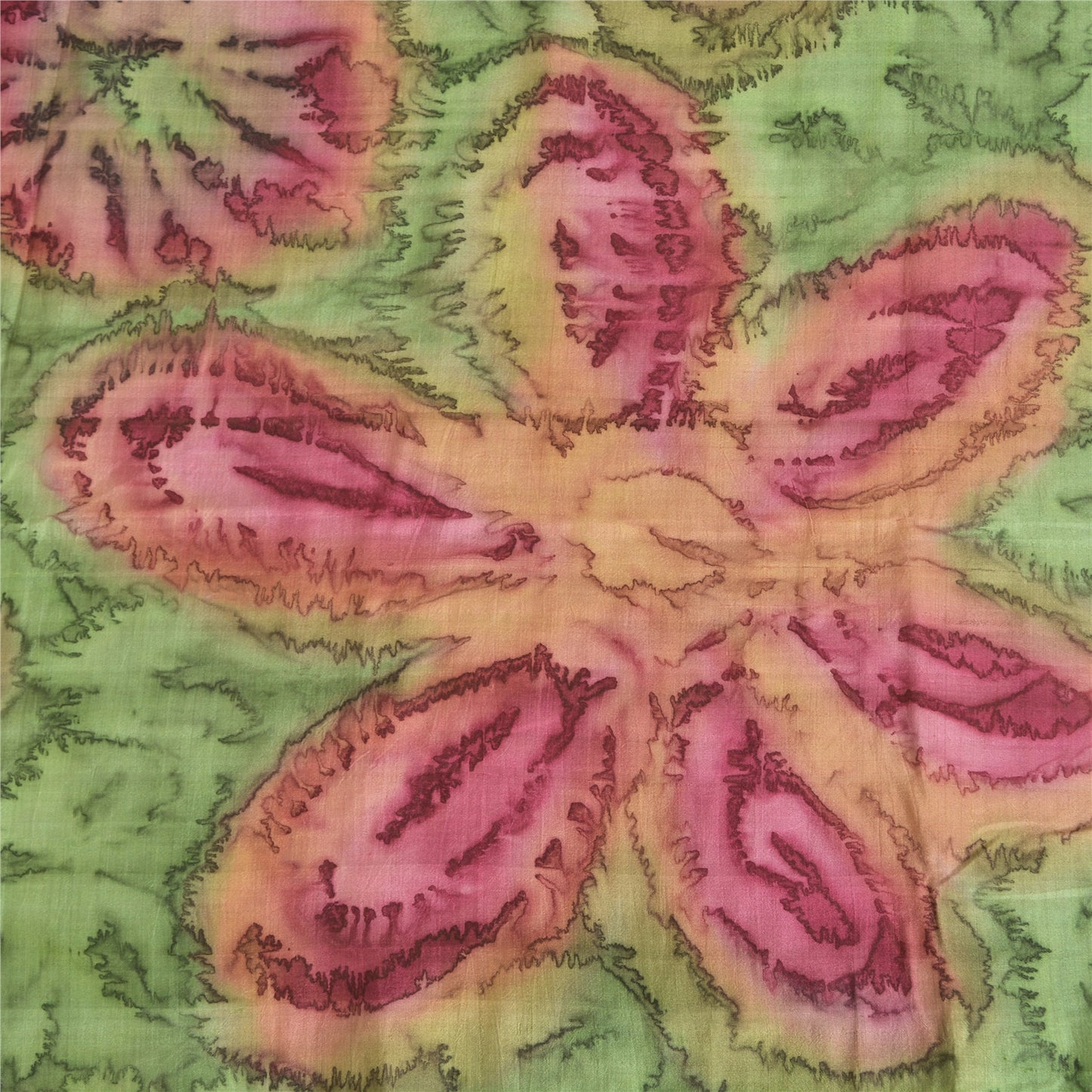 Sanskriti Vintage Sarees Pure Silk Print Sari 5yd Quilting Felting Craft Sustainable Fabric