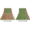 Sanskriti Vintage Sarees Pure Silk Print Sari 5yd Quilting Felting Craft Sustainable Fabric