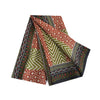 Sanskriti Vintage Sarees Green/Red Pure Silk Geometric Printed Sari Craft Sustainable Fabric