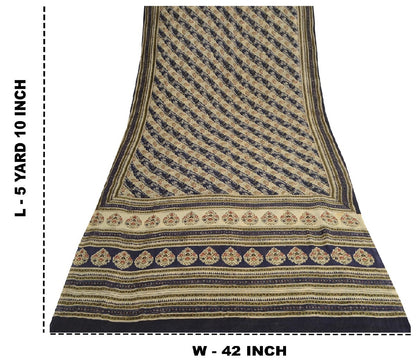 Санскритские винтажные сари из чистого шифона, стеганое валяние, рукоделие, устойчивая ткань, принт, сари