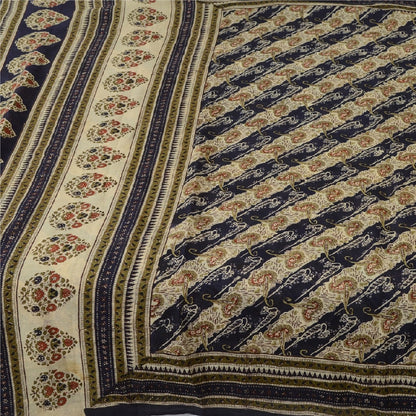 Санскритские винтажные сари из чистого шифона, стеганое валяние, рукоделие, устойчивая ткань, принт, сари