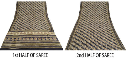 Санскритские винтажные сари из чистого шифона, стеганое валяние, рукоделие, устойчивая ткань, принт, сари