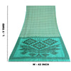 Sanskriti Vintage Sarees Sea-Green 100% Pure Silk Printed Sari 5yd Craft Sustainable Fabric