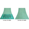 Sanskriti Vintage Sarees Sea-Green 100% Pure Silk Printed Sari 5yd Craft Sustainable Fabric