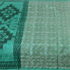Sanskriti Vintage Sarees Sea-Green 100% Pure Silk Printed Sari 5yd Craft Sustainable Fabric