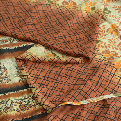 Sanskriti Vintage Sarees Pure Silk 5yd Quilting Felting Craft Sustainable Fabric Print Sari