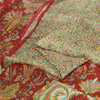 Sanskriti Vintage Sarees 5yd Quilting Felting Craft Sustainable Fabric Pure Silk Print Sari