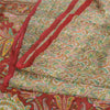 Sanskriti Vintage Sarees 5yd Quilting Felting Craft Sustainable Fabric Pure Silk Print Sari