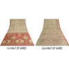 Sanskriti Vintage Sarees 5yd Quilting Felting Craft Sustainable Fabric Pure Silk Print Sari