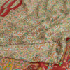 Sanskriti Vintage Sarees 5yd Quilting Felting Craft Sustainable Fabric Pure Silk Print Sari