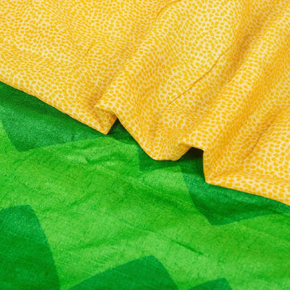 Sanskriti Vintage Sarees Indisk Cremefarvet Ren Silke Trykt Sari 5yd Håndværk Bæredygtigt Stoff