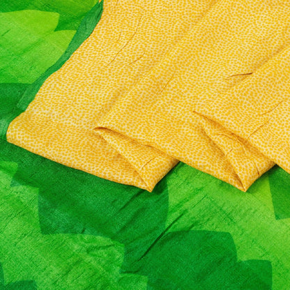 Sanskriti Vintage Sarees Indisk Cremefarvet Ren Silke Trykt Sari 5yd Håndværk Bæredygtigt Stoff