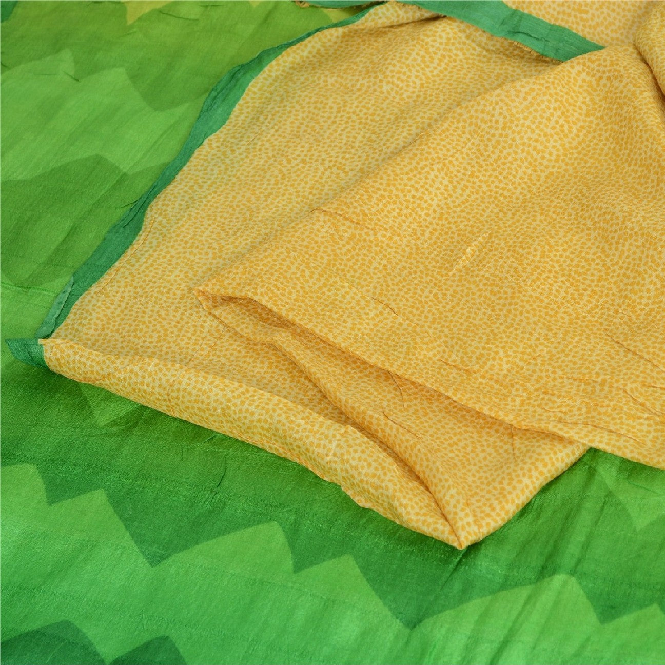 Sanskriti Vintage Sarees Indisk Cremefarvet Ren Silke Trykt Sari 5yd Håndværk Bæredygtigt Stoff