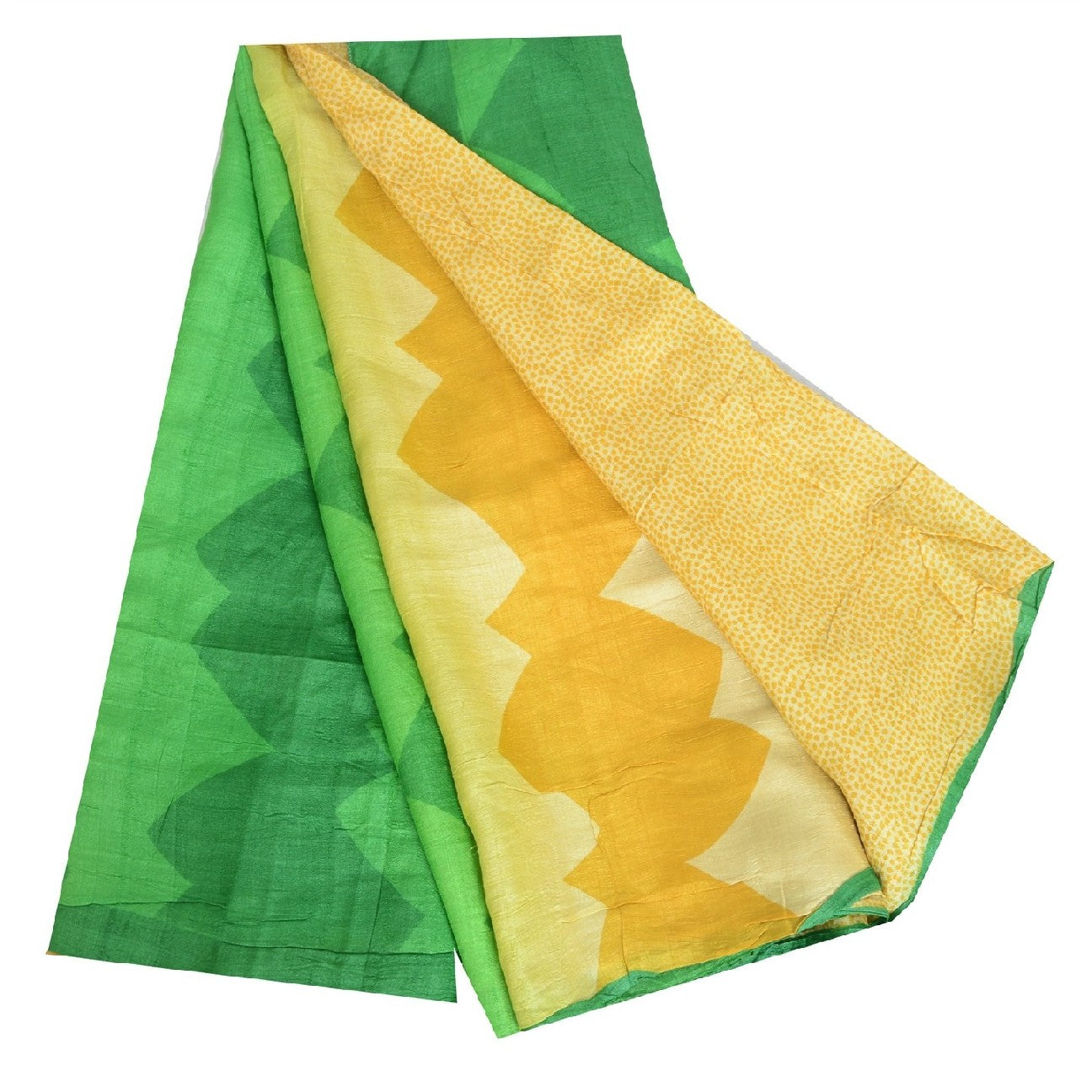 Sanskriti Vintage Sarees Indisk Cremefarvet Ren Silke Trykt Sari 5yd Håndværk Bæredygtigt Stoff