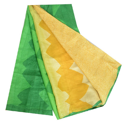 Sanskriti Vintage Sarees Indisk Cremefarvet Ren Silke Trykt Sari 5yd Håndværk Bæredygtigt Stoff