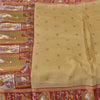 Sanskriti Vintage Sarees Green Pure Silk Human Animal Print Sari Craft Sustainable Fabric
