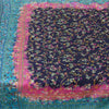 Sanskriti Vintage Sarees Blue From India Pure Silk Printed Sari 5yd Craft Sustainable Fabric