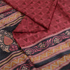 Sanskriti Vintage Sarees Røde Quiltning Filtning Håndværk Bæredygtigt Stof Ren Silke Print Sari