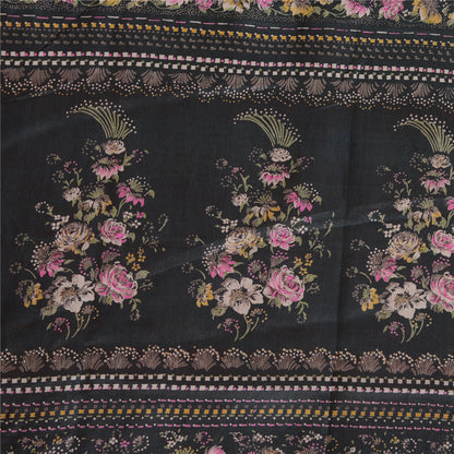 Sanskriti Vintage Sarees Røde Quiltning Filtning Håndværk Bæredygtigt Stof Ren Silke Print Sari