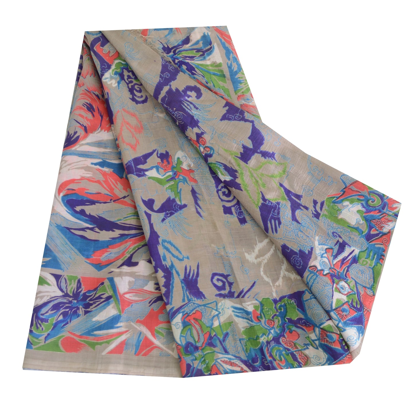 Санскритские винтажные сари индийское фиолетовое чистое шелковое сари с принтом 5 ярдов ремесленная устойчивая ткань