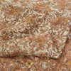 Sanskriti Vintage Sarees Brown/Cream 100%Pure Silk Printed Sari 5yd Craft Sustainable Fabric