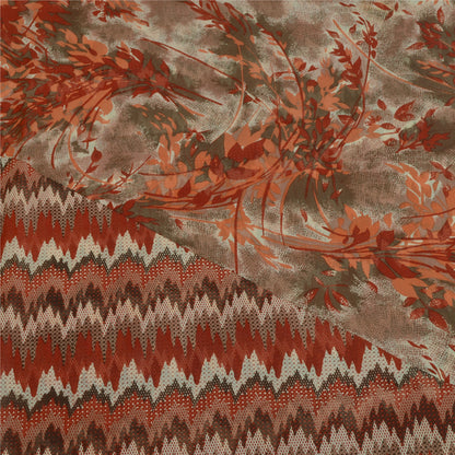 Sanskriti Vintage Sarees Quilting Felting Craft Sustainable Fabric Pure Georgette Print Sari