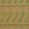 Sanskriti Vintage Sarees Beige Indian Pure Silk Printed Sari 6yd Craft Sustainable Fabric