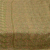 Sanskriti Vintage Sarees Beige Indian Pure Silk Printed Sari 6yd Craft Sustainable Fabric