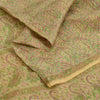 Sanskriti Vintage Sarees Beige Indian Pure Silk Printed Sari 6yd Craft Sustainable Fabric
