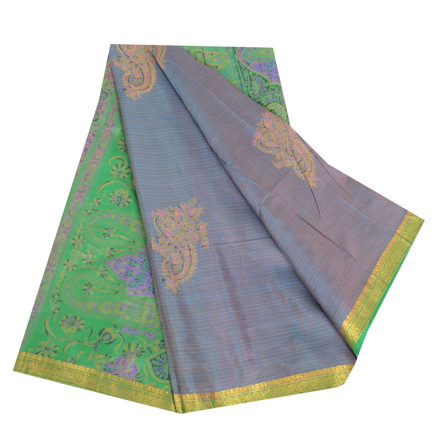 Sanskriti Vintage Sarees 6yd Quilting Felting Craft Sustainable Fabric Pure Silk Print Sari