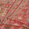Sanskriti Vintage Sarees 6yd Quilting Felting Craft Sustainable Fabric Red Pure Silk Sari