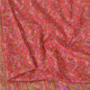 Sanskriti Vintage Sarees Red 6yd Quilting Felting Craft Sustainable Fabric Pure Silk Sari