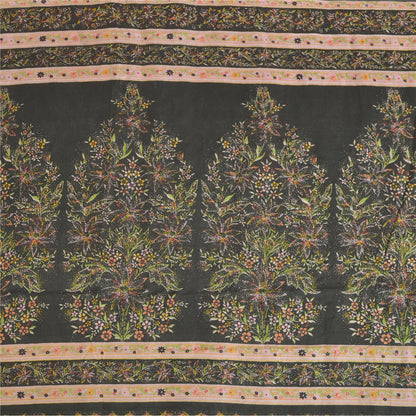 Sanskriti Vintage Sarees Røde Quiltning Filtning Håndværk Bæredygtigt Stof Ren Silke Print Sari