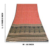 Sanskriti Vintage Sarees Røde Quiltning Filtning Håndværk Bæredygtigt Stof Ren Silke Print Sari