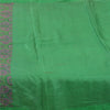 Sanskriti Vintage Sarees Green Indian Pure Silk Printed Sari 6yd Craft Sustainable Fabric