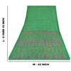 Sanskriti Vintage Sarees Green Indian Pure Silk Printed Sari 6yd Craft Sustainable Fabric