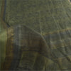 Sanskriti Vintage Sarees Green Indian Pure Cotton Printed Sari 5yd Craft Sustainable Fabric