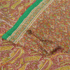 Sanskriti Vintage Sarees From India Red Pure Silk Printed Sari 5yd Craft Sustainable Fabric