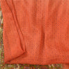 Sanskriti Vintage Sarees Indian Orange Pure Silk Printed Sari 5yd Craft Sustainable Fabric