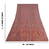 Sanskriti Vintage Sarees Dark Red 100% Pure Silk Printed Sari 6yd Craft Sustainable Fabric