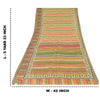 Sanskriti Vintage Sarees Multi Warli Art Pure Silk Printed Sari 5yd Craft Sustainable Fabric