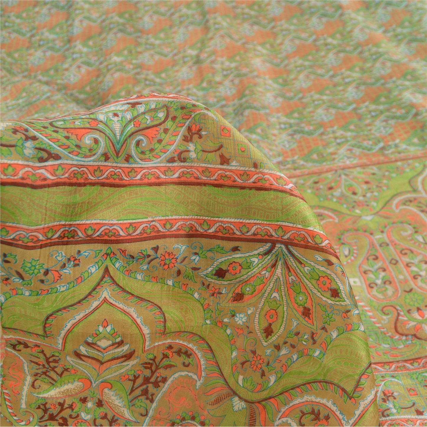 Sanskriti Vintage Sarees Pure Silk Quilting Felting Craft Sustainable Fabric Printed Sari