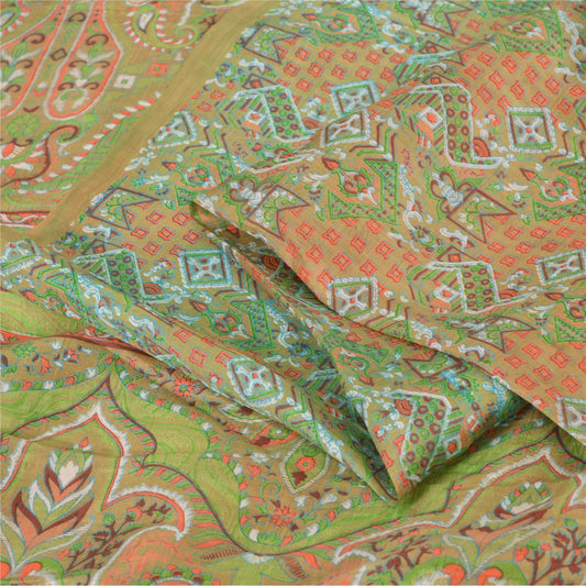 Sanskriti Vintage Sarees Pure Silk Quilting Felting Craft Sustainable Fabric Printed Sari