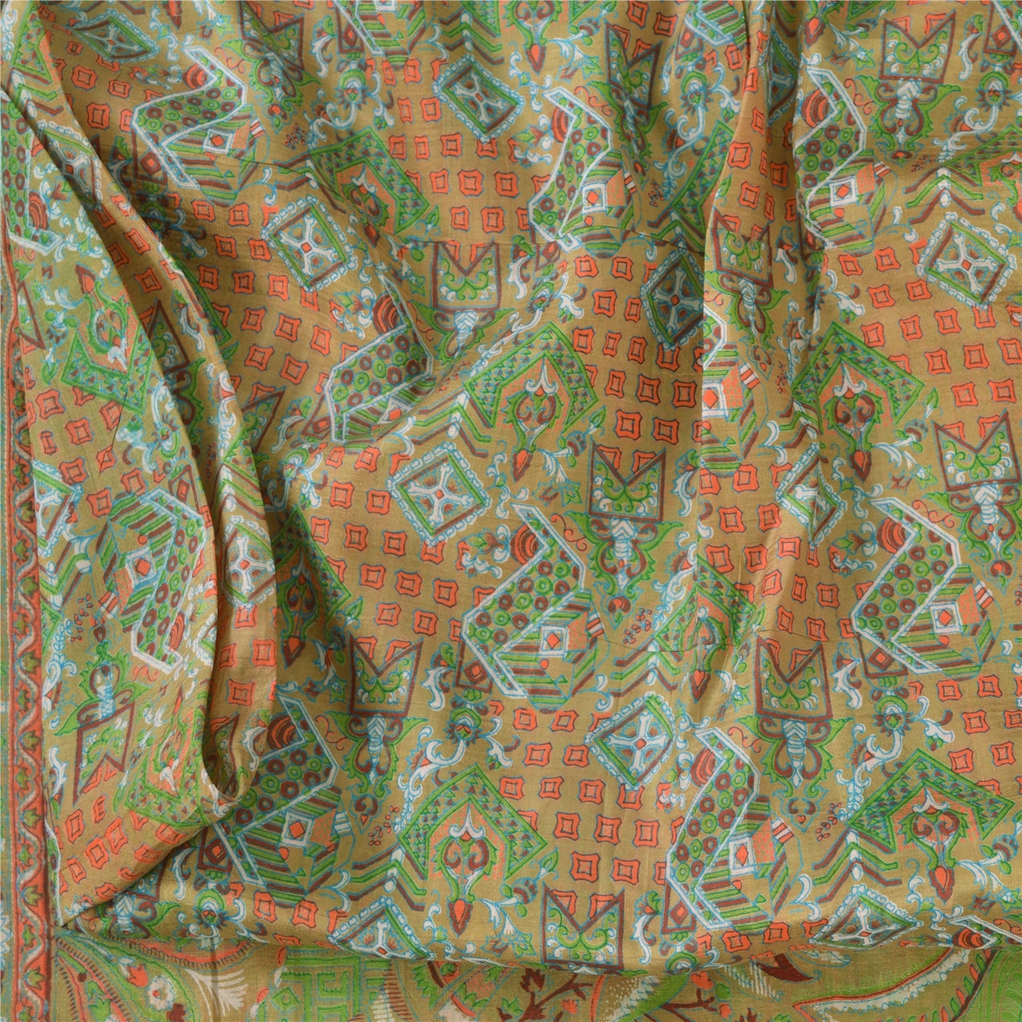 Sanskriti Vintage Sarees Pure Silk Quilting Felting Craft Sustainable Fabric Printed Sari