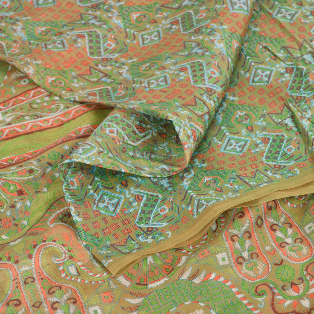 Sanskriti Vintage Sarees Pure Silk Quilting Felting Craft Sustainable Fabric Printed Sari