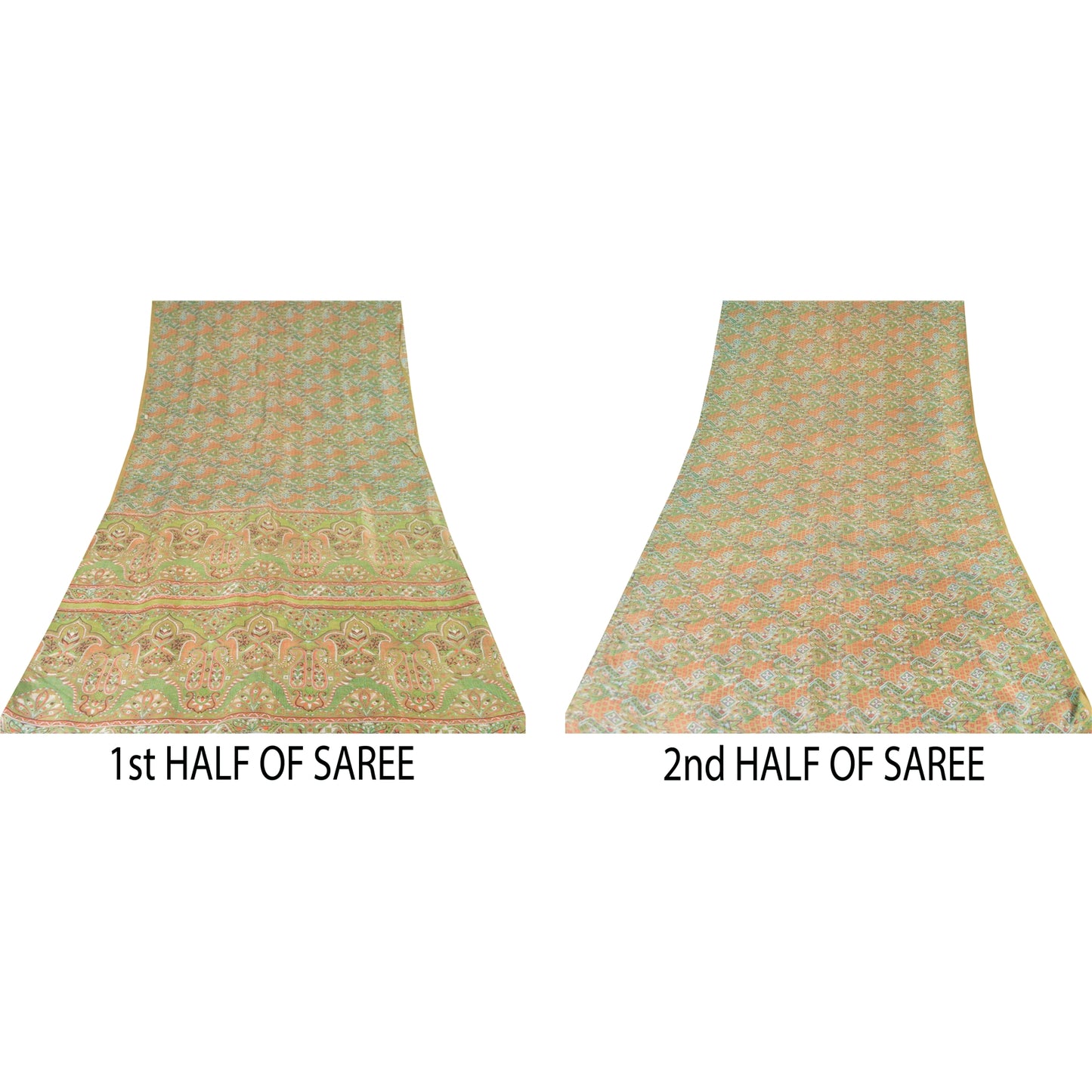 Sanskriti Vintage Sarees Pure Silk Quilting Felting Craft Sustainable Fabric Printed Sari