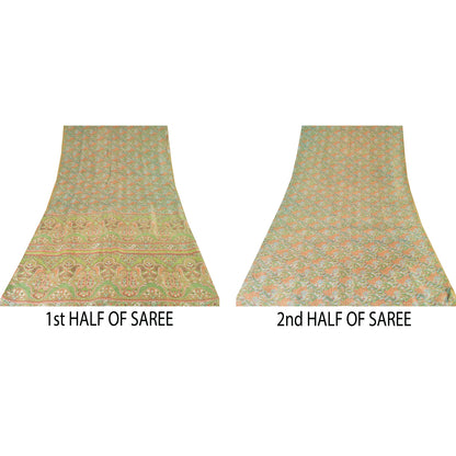 Sanskriti Vintage Sarees Pure Silk Quilting Felting Craft Sustainable Fabric Printed Sari