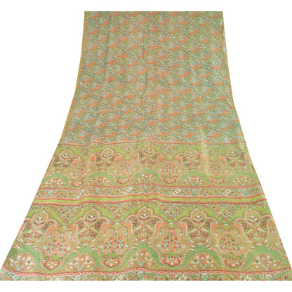 Sanskriti Vintage Sarees Pure Silk Quilting Felting Craft Sustainable Fabric Printed Sari